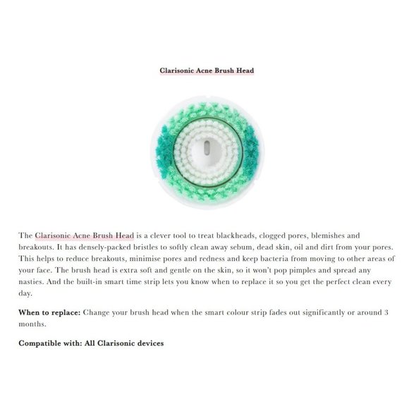 Clarisonic Acne Cleansing Brush Head (2nd Generation) - NEW FACTORY SEALED - Picture 7 of 13